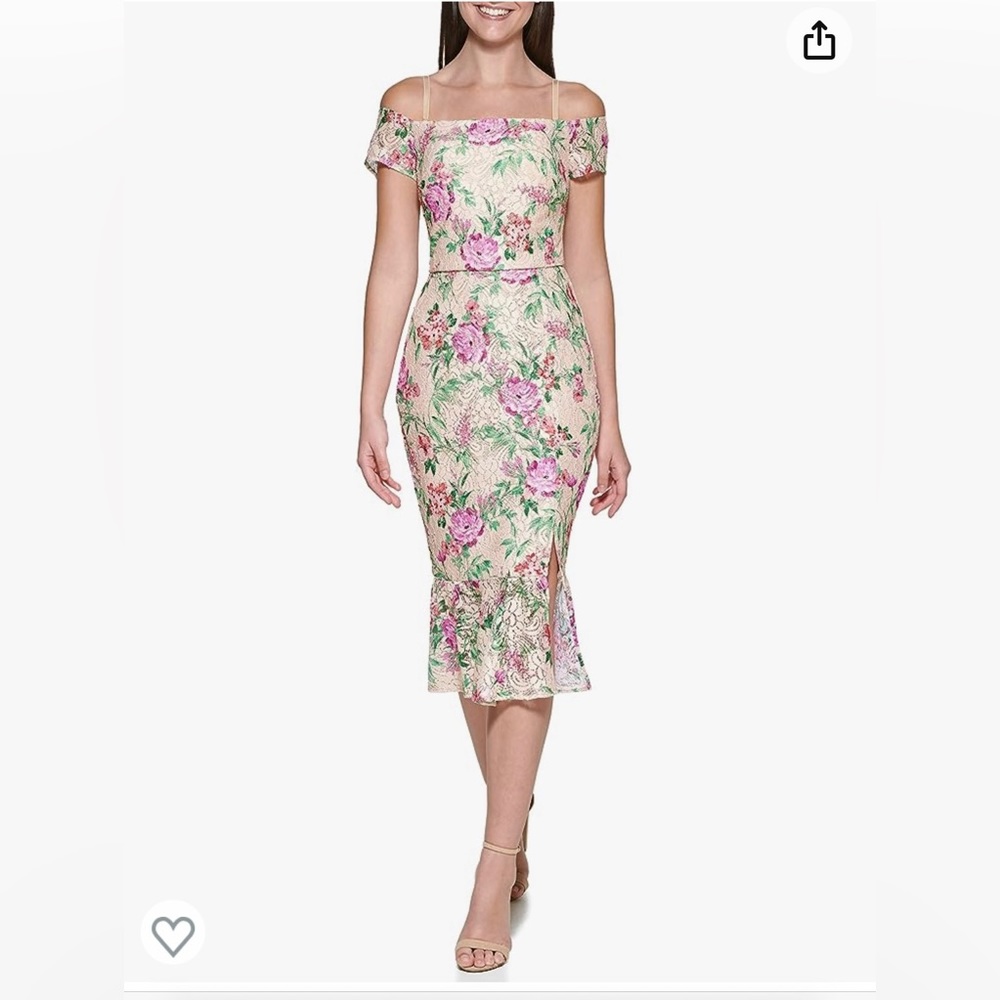 GUESS floral lace cocktail dress
